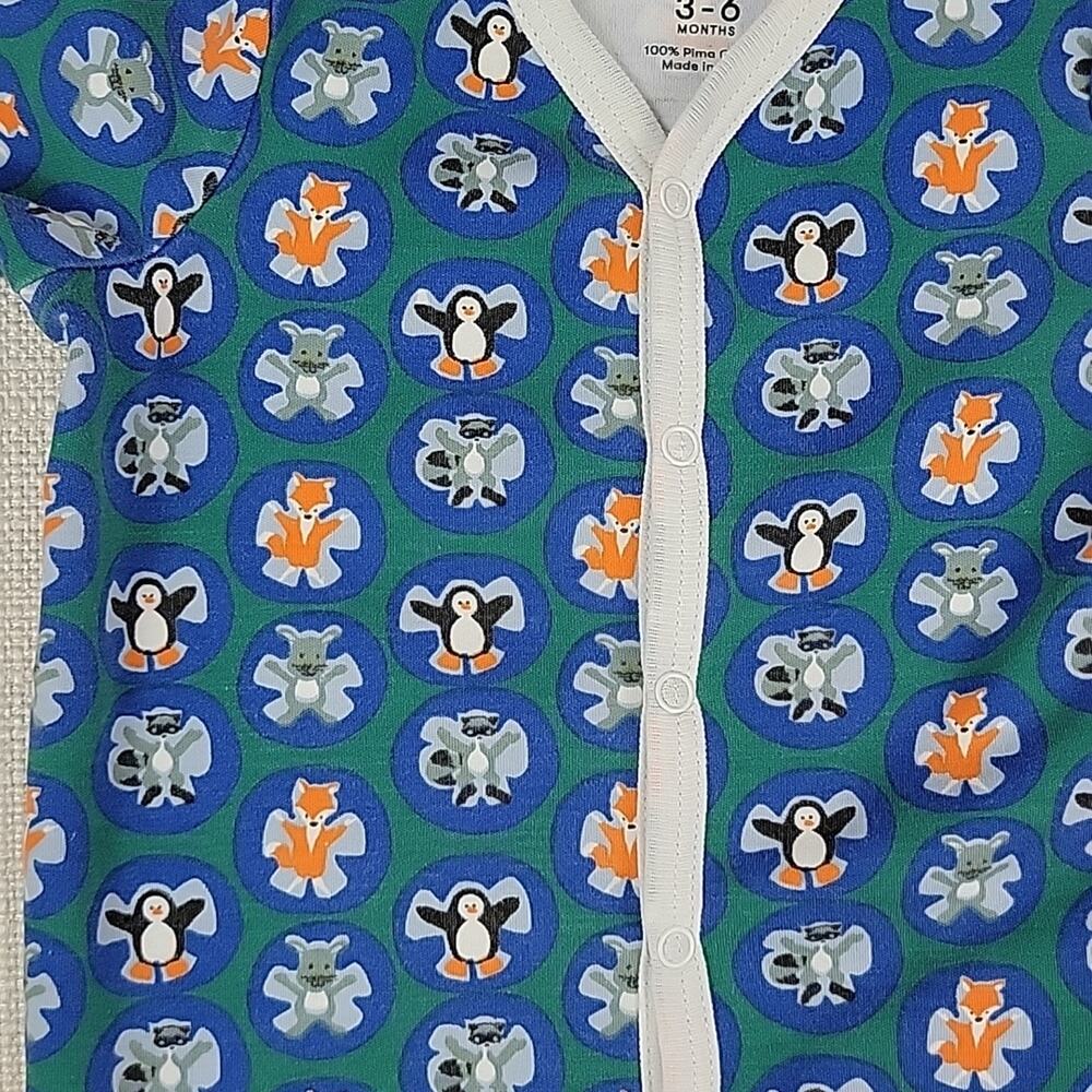 Roller Rabbit pima cotton footed coverall sleeper bundle 3-6M - Picture 9 of 16